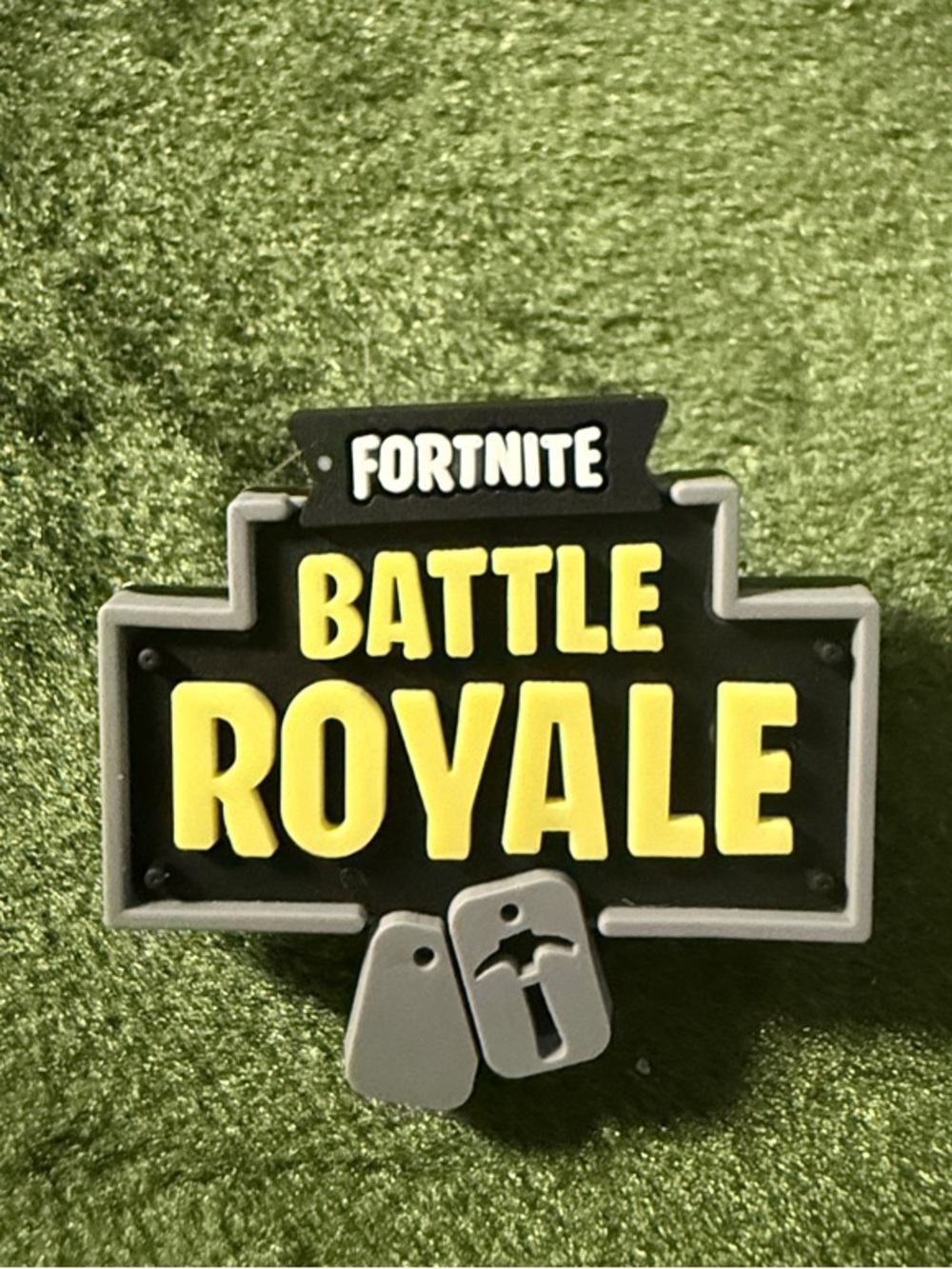Fortnite Battle Royale Rubber Logo Shoe charm  - Black & Yellow